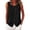 Black, variant on Women's Linen Sleeveless Vest, Casual Button Detail Decorative Tank Top, Comfortable Layering Piece for Spring, Summer, and Vacation Wear, Soft and Lightweight-Navy
