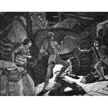 Whiskey Rebellion 1794 Na 19Th Century Wood Engraving Depicting An Illicit Still In Western Pennsylavania During The Rebellion Rolled Canvas Art -  (24 x