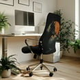 thumbnail image 3 of HELLHERO Sunset Wolf Print Computer Office Chiar Cover Protective, Stretch Office Chair Cushion Backrest Cover for Rotating, Durable Desk Slipcover Size S, 3 of 7