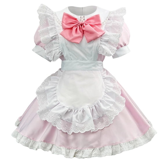 FASHOFT Women's Cute Maid Halloween Costumes Cosplay Outfit Japanese Anime Theme Party Stage Performance Fancy Dress Up Halloween Costume S