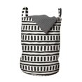 thumbnail image 1 of Tribal Laundry Bag, Hand Drawn Abstract Style Pattern with Curvilinear Lines and Shapes, Hamper Basket with Handles Drawstring Closure for Laundromats, 13" x 19", Charcoal Grey Eggshell, by Ambesonne, 1 of 4