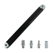 Offset Extension Wrench Multifunctional Tool with 38 Cm Length, 0.6-1.2 Cm Adapters, Heavy-duty Stainless Steel for Maximum Torque & Tight Space Access, Ideal for Automotive Repair and