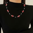 thumbnail image 4 of Beaded Necklace Y2k Chrysanthemum Flower Bead Choker Necklace Summer Jewelry--Style 5-Product code 49120 Style 5, 4 of 5