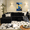 Black(Corduroy Fabric), variant on Ovios 106" Cloud Sectional Couch with L-Shape Chaise Modern Comfy Modular Corduroy Sofa for Living Room, No Assembly Required, Black
