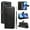 Black, variant on for iPhone Air Wallet Case, PU Leather Flip Cover with Kickstand, Magnetic Closure Wrist Strap 3 Card Slots & 1 Cash Pocket Shockproof Full Body Protection for iPhone Air, Red