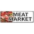 thumbnail image 2 of SignMission B-72 Meat Market Signe de Bannière 24 x 72 Po Marché de la Viande, 2 of 4