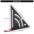 thumbnail image 2 of Metal Rafter Square Carpenter Square Combination Square Carpentry Multifunction Square Adjustable Ruler, 2 of 8