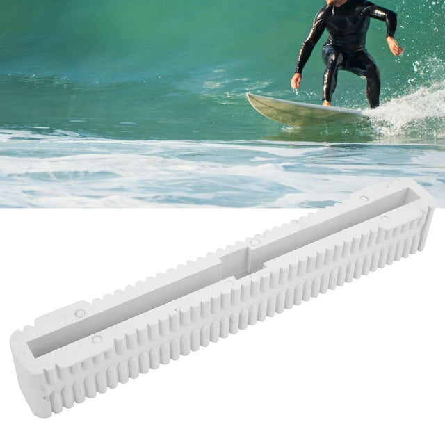 8-Inch Lightweight PVC Surfboard Fin Box - Durable, UV-Resistant Rudder Slot for Longboards, Single-Fin/SUP/Windsurfing Boards - Easy Install, White Color, Portable Design (20cm Length, 3cm Width)