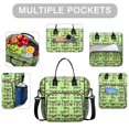 thumbnail image 2 of Butterfly and Multicolor Green Pattern Insulated Leakproof Lunch Box for Women, Large Lunch Bag for Tween Teen Adult, Loncheras Para Mujer for Work Beach Travel Picnic Camping, 2 of 6