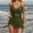 Army Green A, variant on Zunfoe One Piece Swimsuit Women Sexy Tummy Control Bathing Suits Ruched Mesh Beach Swimwear Built-In Bra Black L