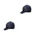 thumbnail image 4 of Wweixi Warm Up In Style With Fashionable Wool Cap For Cold Weather Knitted Hats Knitted Caps Funny Hat Wool Hat Ear Protectors dark grey 2Set, 4 of 6