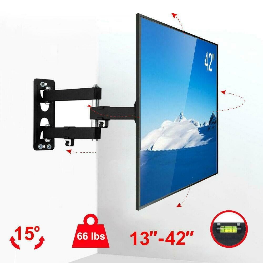 LCD LED Full Motion TV Wall Mount Bracket Tilt Fixed 23 26 27 32 37 40 42 inch 