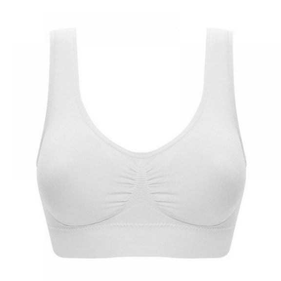 Fashion Solid Color Large Size Seamless With Chest Pad Adjustment Type Without Steel Ring Sports Underwear