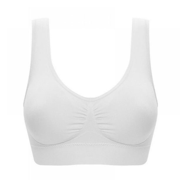 Women's Workout Seamless Sleep Bras, Plus Size Thin Soft Comfy Daily