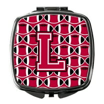 Letter L Football Crimson and White Compact Mirror CJ1079-LSCM