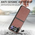 thumbnail image 3 of Cowithday for Samsung Z Flip 4 Cover, Full Body Case with Built-in Screen Protector Hard PC Ultra-Thin Anti-Scratch Shockproof Fliping Protective Phone Case for Samsung Galaxy Z Flip 4, Brown, 3 of 8