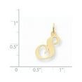 thumbnail image 2 of 14k Yellow Gold Medium Fancy Script Initial S Charm - .5 Grams - Measures 20.3x14mm, 2 of 2