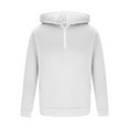 thumbnail image 5 of UVEASISHA 1/4 Zip Up Hoodie Mens Long Sleeve Drawstring Hooded Sweatshirts Quarter Zipper Casual Pullover Tops Hipster Fashion Hoodies White M, 5 of 7