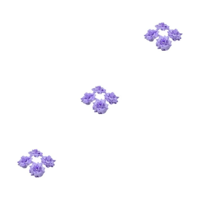 Guardoinrt 50pcs/set Bouquets Superbes avec Texture Douce et Apparence Réaliste d'Aspect Naturel Fibre Large Application DIY Violet 4.5cm 3Set