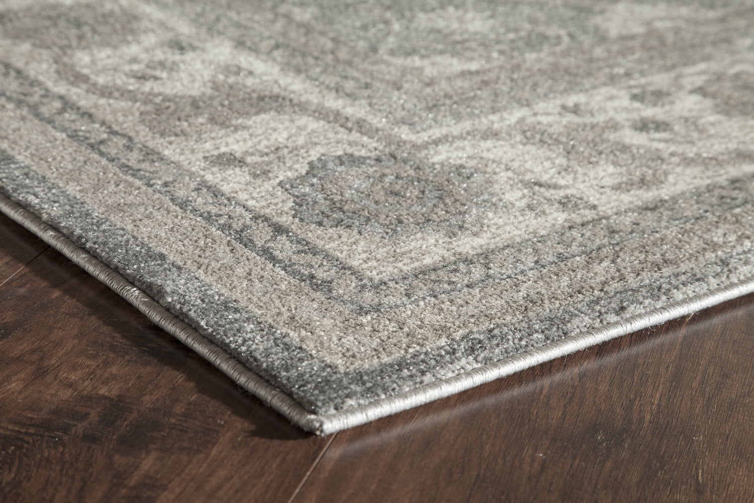 Rugs America Estelle Collection grey Ivory ET100A Transitional Oriental Area Rug 5'3" x 7'6"
