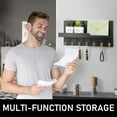 thumbnail image 3 of Decorative Key and Mail Holder for Wall, Rebee Vision Key Rack Mail Organizer with Shelf and 7 Key Hooks, Black, 3 of 6