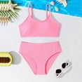 thumbnail image 2 of Girls Two-Piece Bikini Swimsuits Adjustable Straps Girls Bikinis with Chest Pad Girl Swimsuit Size 6-7 Years, 2 of 9