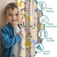thumbnail image 3 of Blackout Kids Curtains,Pioneer Flower Floral Print Pattern Childrens Insulated Curtains Set Of 2,Bedroom Essentials,Toddler Room Decor 52"x63", 3 of 5