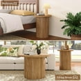 thumbnail image 6 of Merluxy Rustic Coffee Table Set,Wood Finish Farmhouse Round Sofa Side Tables for Living Room,Office, 6 of 8