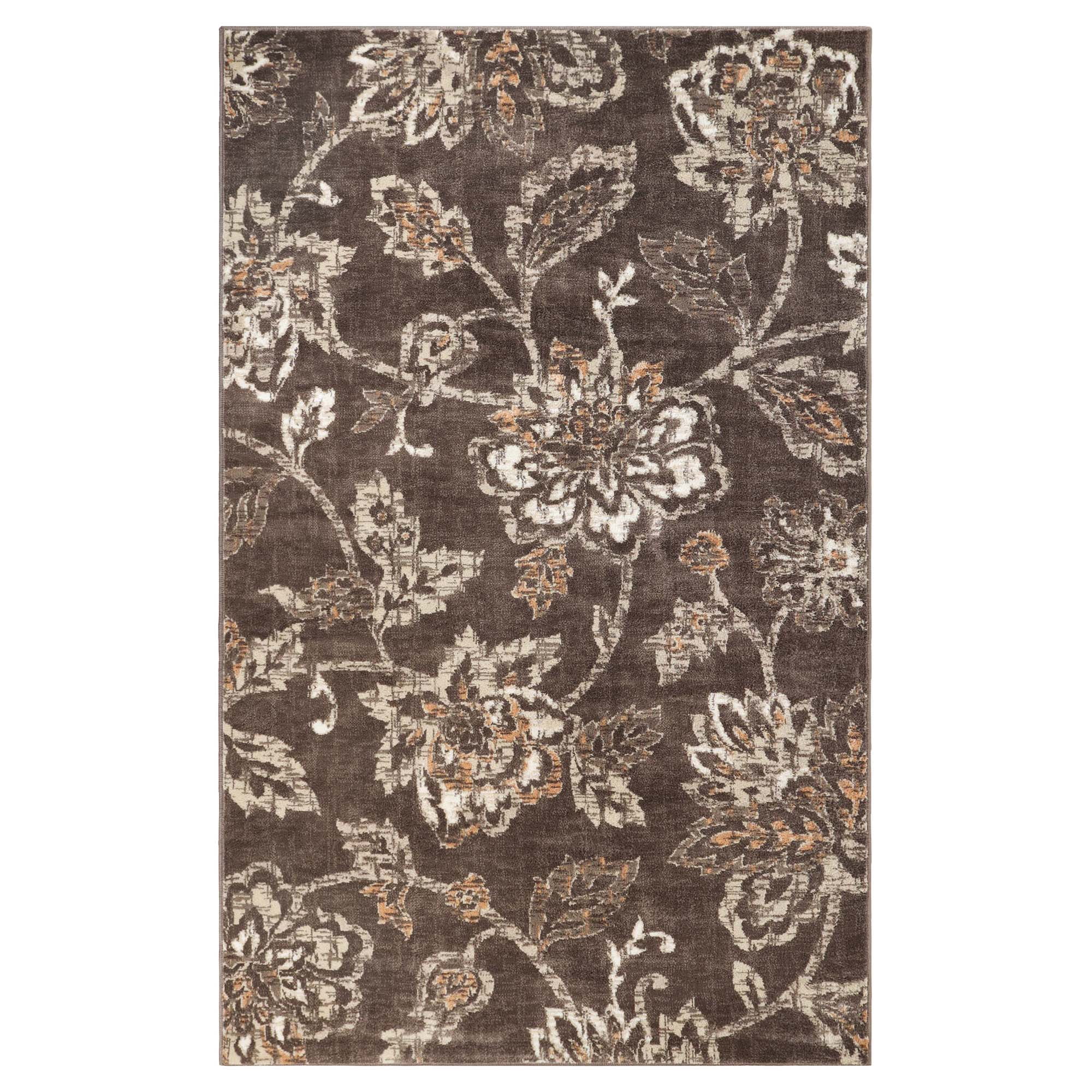 Superior Jacobean Floral Indoor Area Rug, 9' x 12', Taupe