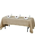 thumbnail image 2 of BalsaCircle Natural Brown 60" x 126" Burlap Rectangle Tablecloth Country Chic Room Linen, 2 of 3