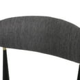 thumbnail image 6 of Noble House Boise Indoor Fabric and Metal 30 inch Barstools, Set of 2, Charcoal, Black, and Gold., 6 of 9