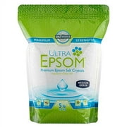 SaltWorks Ultra Epsom Bath Salt, Unscented, Medium Grain, 5 Pound Bag 5 Pound (Pack of 1)