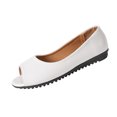 thumbnail image 2 of Women's Peep Toe Ballet Flats with Bow, Slip-On Casual Shoes, 2 of 9