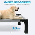thumbnail image 6 of Niubya Cooling Elevated Dog Bed, Portable Raised Dog Cot with Washable Mesh, Large (51"L x 36"W x 9.3"H ),Grey, 6 of 7