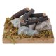 thumbnail image 1 of Maison de poupée miniature, scène de jardin, feu de joie en bois, simulation de feu de joie, modèle de jouet, accessoire de feu de joie, 1 of 4
