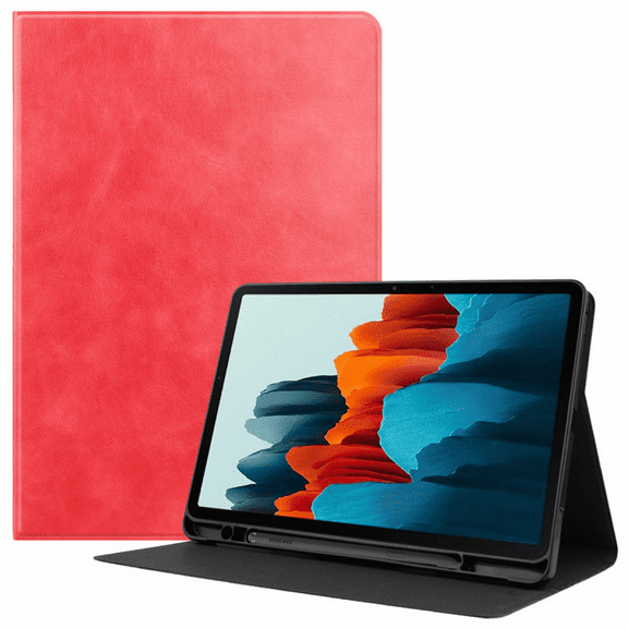 For Samsung Galaxy Tab S7 2020 11 Inch (Model SM-T870/T875) with S Pen Stand, Ultra Light Stand Cover, with Auto Wake/Sleep Function, Red