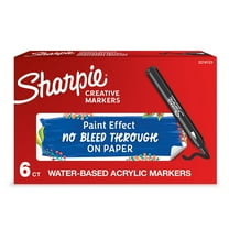 Sharpie Water-Based Creative Markers Bullet Tip Black 6/Pack (2218123)