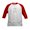 Red/White, variant on CafePress - Warrior Yoga Pose: Kids Baseball Jersey - Kids Cotton Baseball Jersey, 3/4 Sleeve Shirt