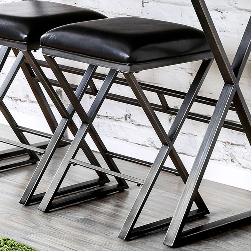 Industrial Bar Stool Set Of 2 - Walmart.com - Walmart.com