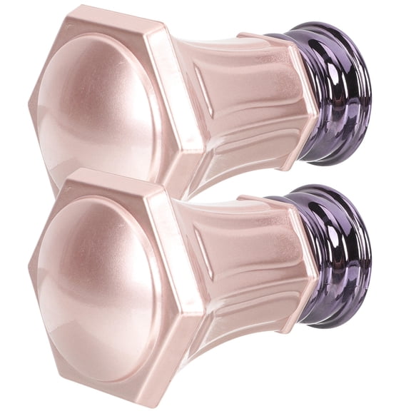 OFFIGAM 2Pcs Rose Gold Metal Curtain Rod Finials Replacement Decorative End Caps