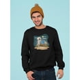 thumbnail image 2 of Alien Leaning On Area 51 Sign Sweatshirt Men -Image by Shutterstock, Male Medium, 2 of 4