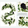 thumbnail image 3 of Artificial Plant 26 Fork Rose Leaf Rattan Indoor Home Decorations Halloween Black Decoration, 3 of 12
