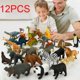 thumbnail image 2 of 12 piezas/set Mini modelo animal simulación dinosaurios animales marinos modelo de vida silvestre animales modelo mundial juguetes educativos para niños, 2 of 5