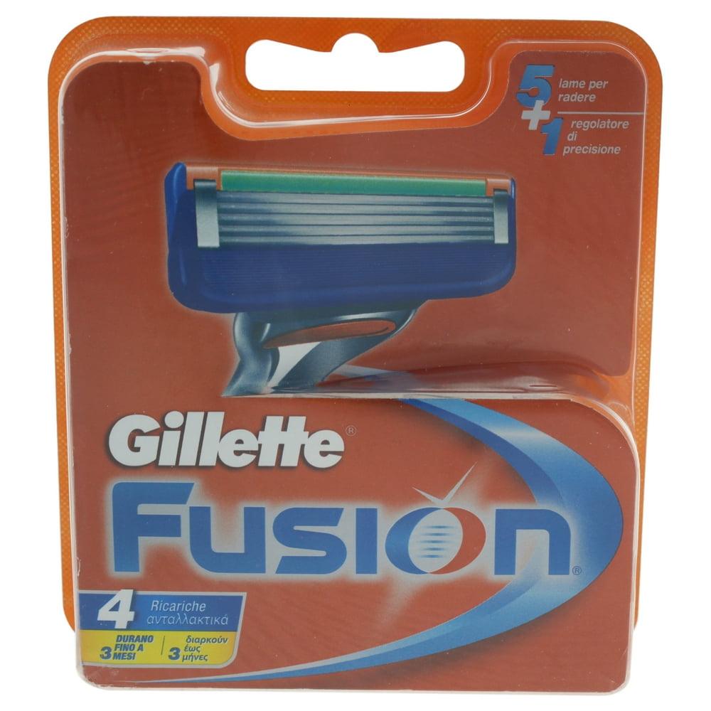 Fusion Razor Blades By Gillette For Men 4 Count Razor Blade