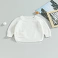thumbnail image 2 of Nouveau-né Fille Garçon Pull Tricoté à Manches Longues avec Poche Vêtements Chauds Automne Hiver, 2 of 9