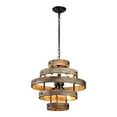 thumbnail image 3 of 6 Light Wood Lantern Japonese Natural Eco Geometric Ceiling Lamp, 3 of 5