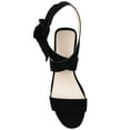 thumbnail image 4 of Journee Signature Womens Genuine Leather Hether Hook and Loop Block Heel Sandals, 4 of 9