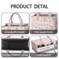 thumbnail image 4 of Large Capacity Tote Bag,Pioneer Flower Floral Print Pattern Handbag Fashion Luxury Tote Bag,15.7"x13"x 5.1" Inches,Laptop Compatible, 4 of 6