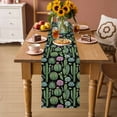 thumbnail image 2 of Cactus Summer Table Runner 72 Inches, Watercolor Tropical Botanical Black Bed Runner Dresser Scarves Tabletop for Indoor Outdoor Parties/Ceremony/Banquet, 14" x 72", 2 of 9