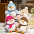 thumbnail image 5 of Tanglewen Cute Stuffed Penguin & 12" Penguin with Scarf and Hat & Soft Partner,Birthday Gift for Children-Brown,Penguin Plush,Penguin Stuffed Animal,Plush Toys for Kids, 5 of 5